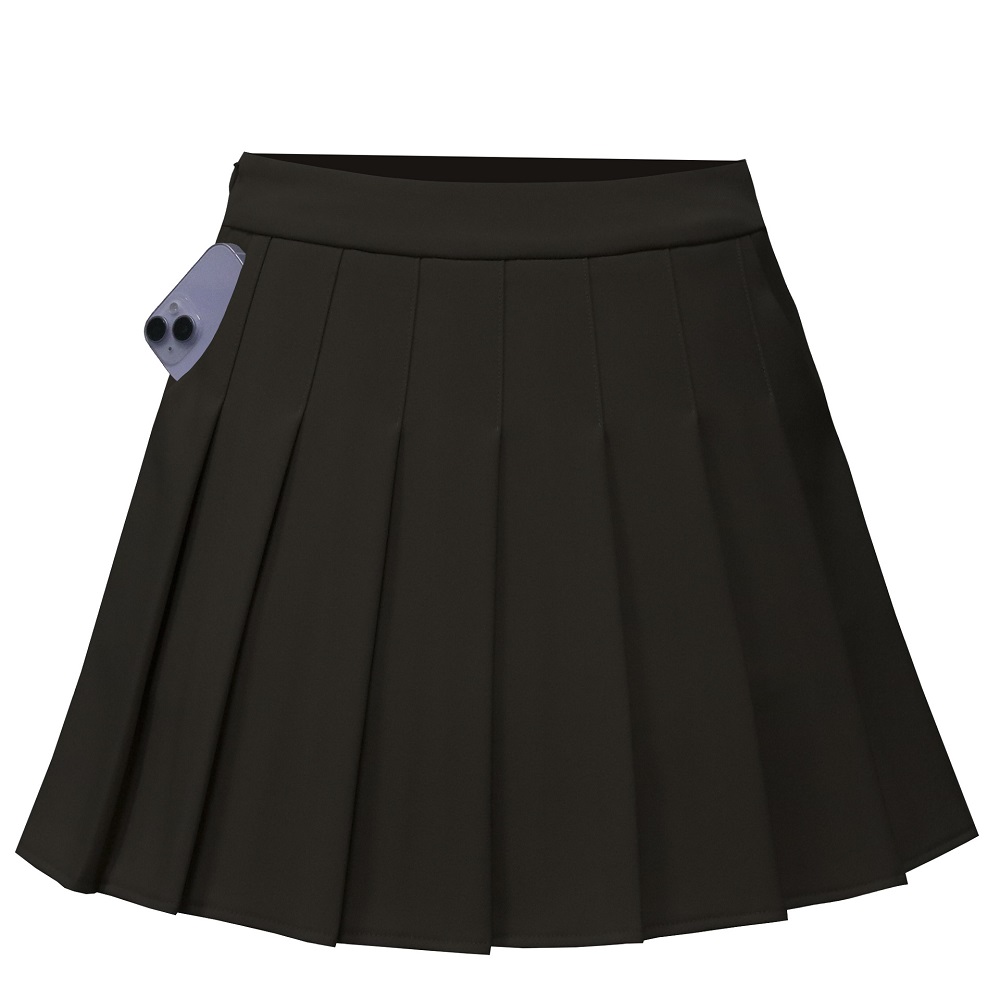 ELEZUN New Skirts for Women Black Short Skirt With Pocket Casual Short Skirts Micro Skirt