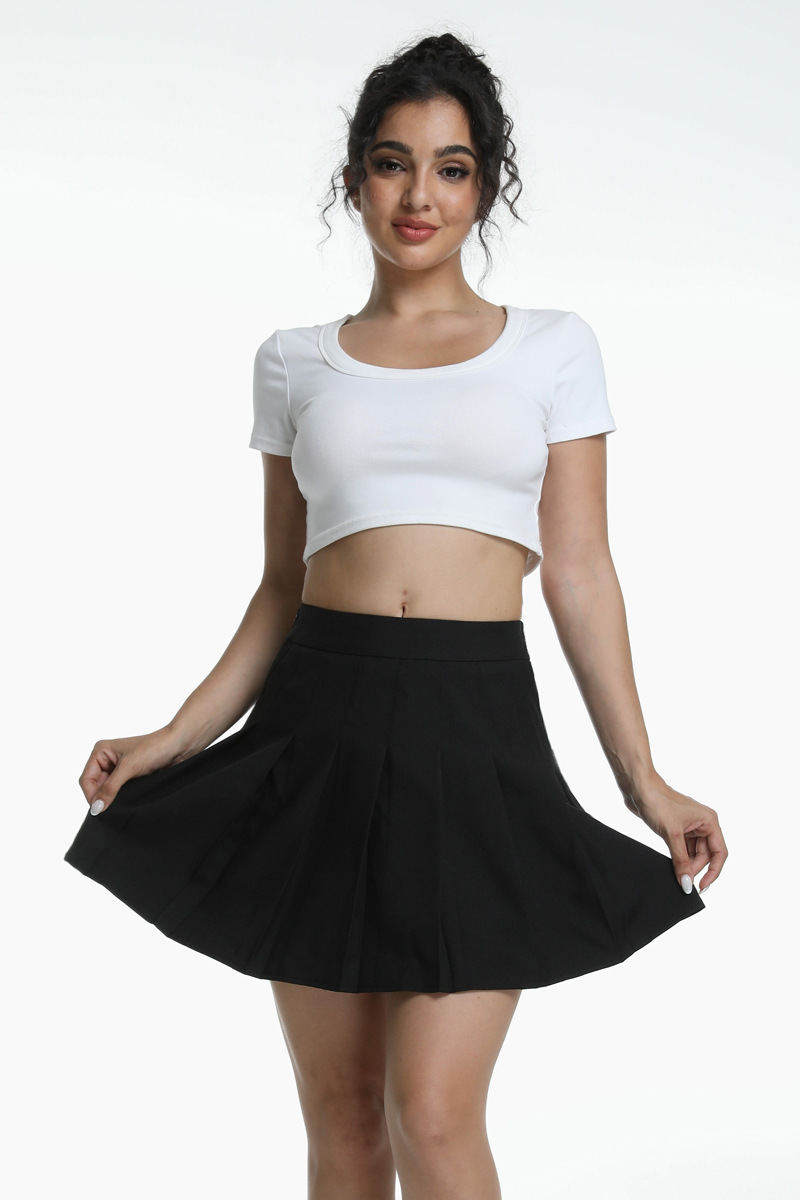 ELEZUN New Skirts for Women Black Short Skirt With Pocket Casual Short Skirts Micro Skirt - Image 3