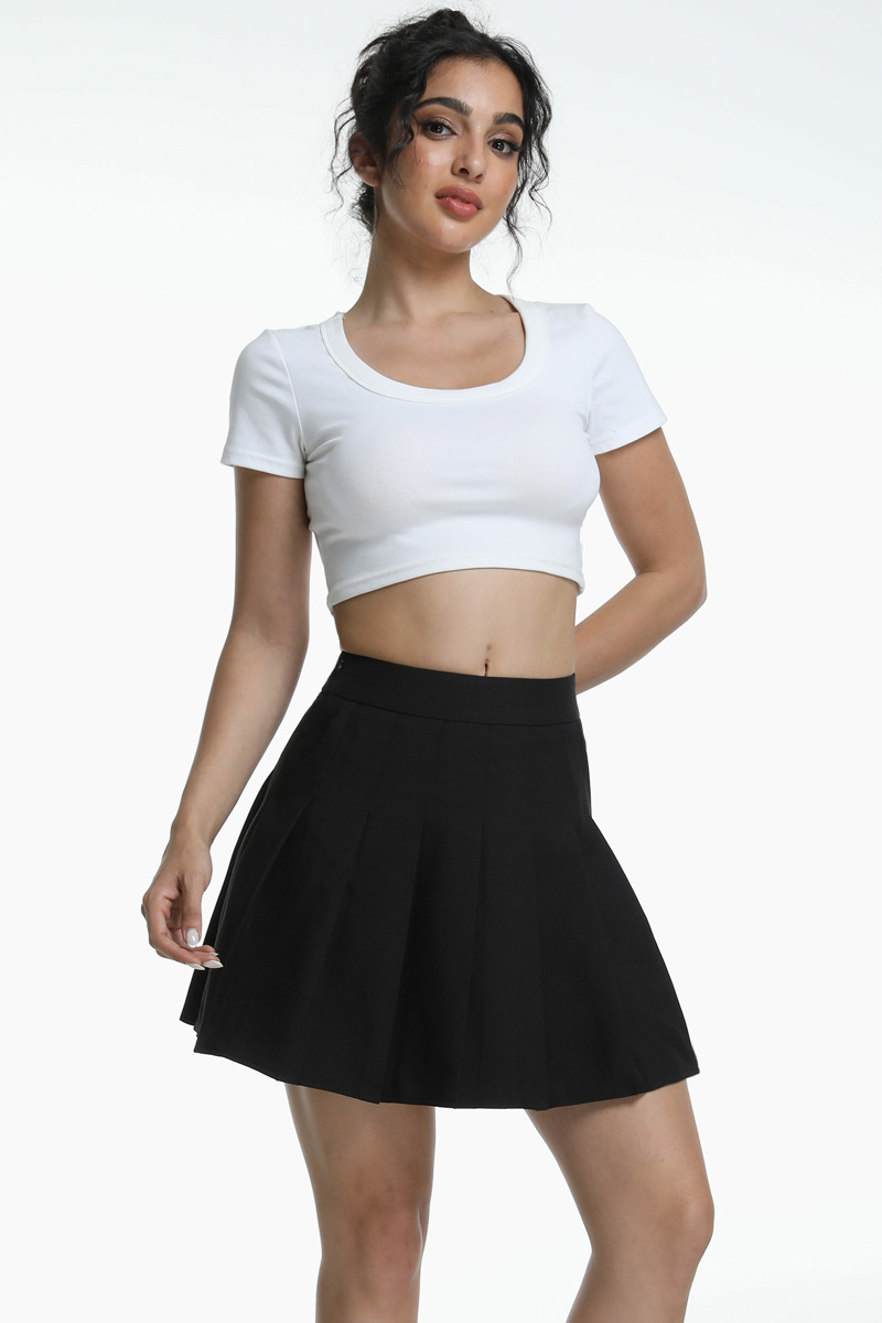 ELEZUN New Skirts for Women Black Short Skirt With Pocket Casual Short Skirts Micro Skirt - Image 2