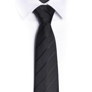 ELEZUN Classic Black Ties for Men Accessories Neckties Wedding Party Formal Dress Casual Solid Gifts Tie