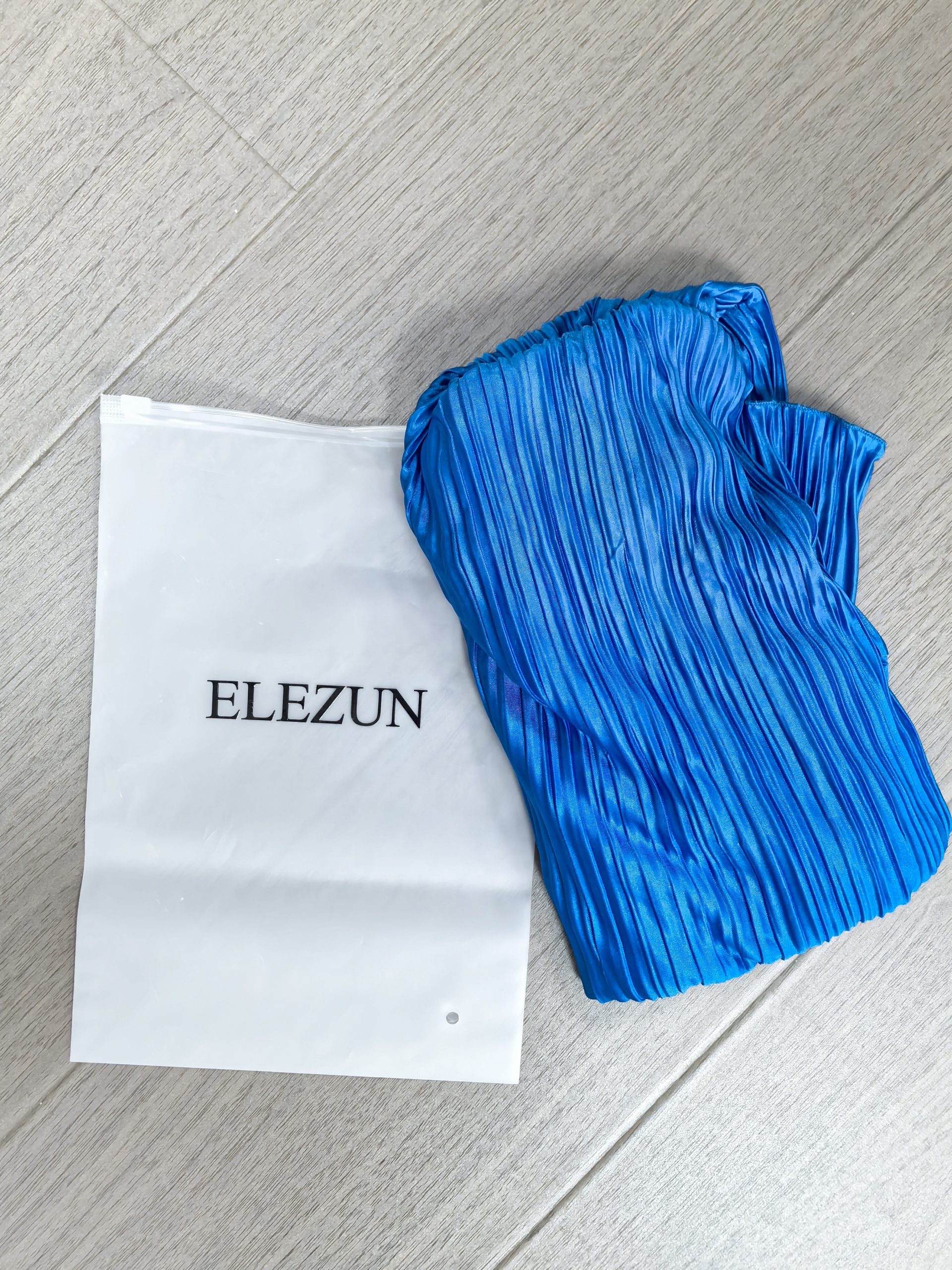 ELEZUN Women's Blue Parkle Dresses Woven Fabric Fitted Style Perfect for Party Spring/fall Wear - Image 6